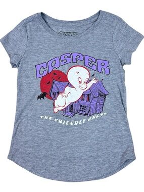 Girls' Casper Graphic Short Sleeve Tee - Heather Gray